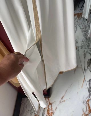 Vestido romana con velo dorado