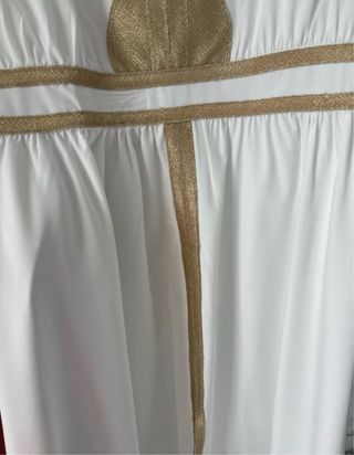 Vestido romana con velo dorado
