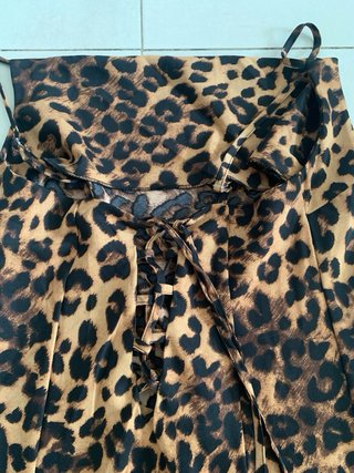 Vestido largo estampado leopardo