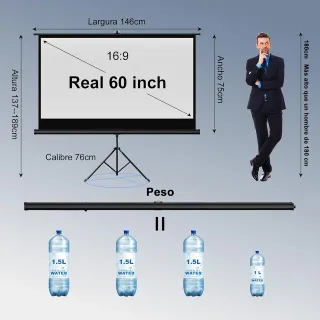 Pantalla Proyector Trípode 60