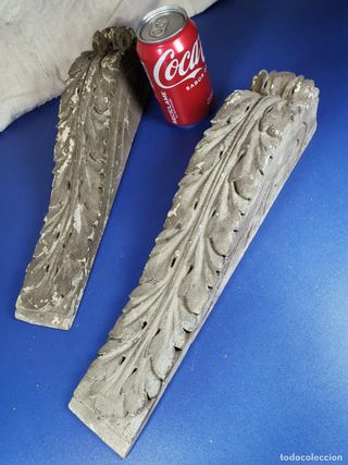 Remates Columna Policromado Fragmentos