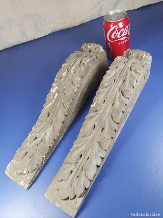 Remates Columna Policromado Fragmentos