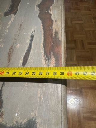 Mesa recibidor madera rústica