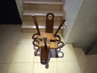 Sillas de madera rústicas (2 unidades)