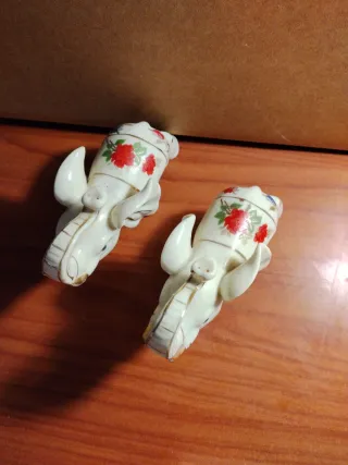 Lote 2 figuras elefantes porcelana