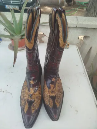 Botas Sendra Piel Serpiente Hombre Marrón/Rojo