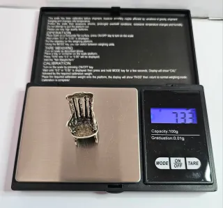 Mini Sedia a Dondolo Argento 800