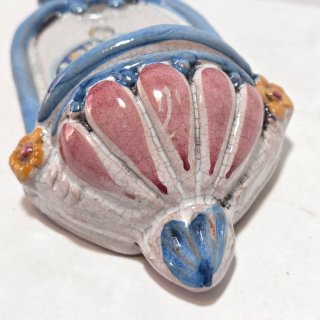 Acquasantiera in maiolica dipinta a mano Deruta