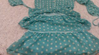 Vestido corto floral azul