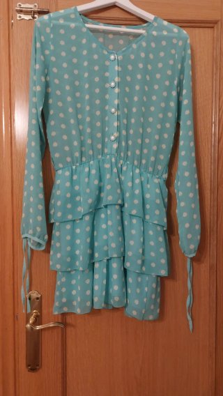 Vestido corto floral azul