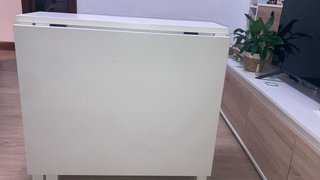 Mesa abatible blanca madera Ikea NORDEN