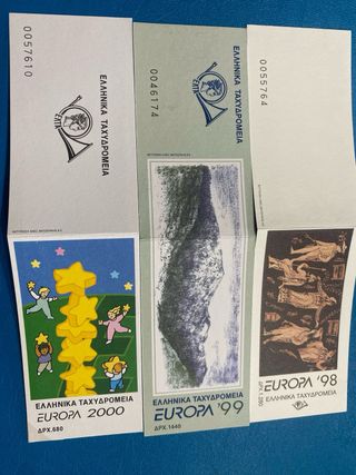 Sellos Albania, Andorra y Grecia. Hojas y librillo