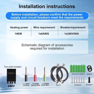 Calentador Agua Eléctrico GESEN 14kW 240V