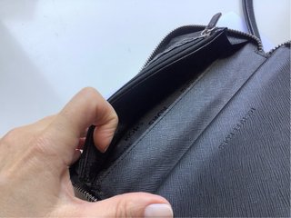 Portafoglio Michael Kors Pelle Saffiano Nero