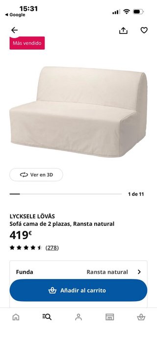 Sofá Cama Ikea Blanco