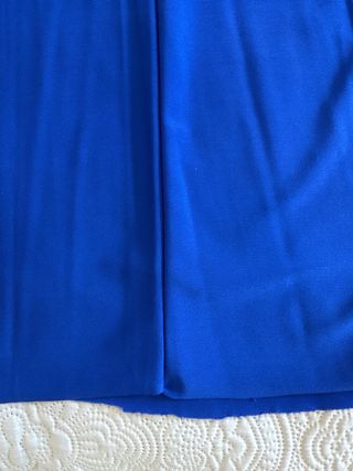 Vestido azul con torera y hombreras