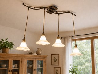 LÁMPARA DE TECHO COLGANTE ESTILO RÚSTICO