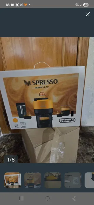 Cafetera Nespresso Vertuo Pop Amarilla