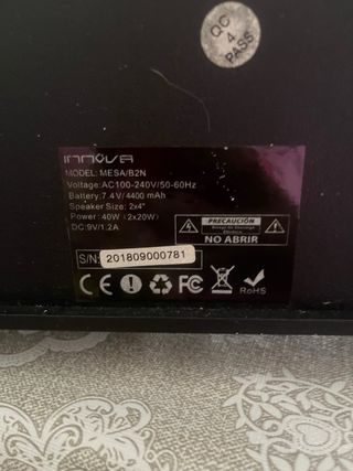 Altavoz Bluetooth Negro