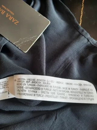 Blusa Zara Negra Manga Larga