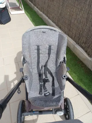Carro de bebé Jane Moon gris con 2 bolsos