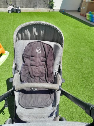 Carro de bebé Jane Moon gris con 2 bolsos