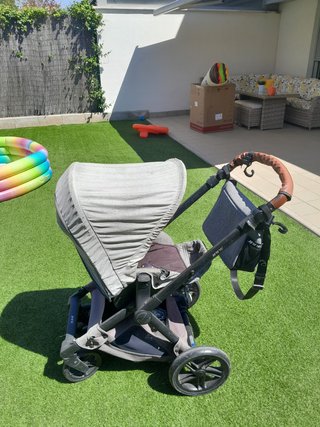 Carro de bebé Jane Moon gris con 2 bolsos