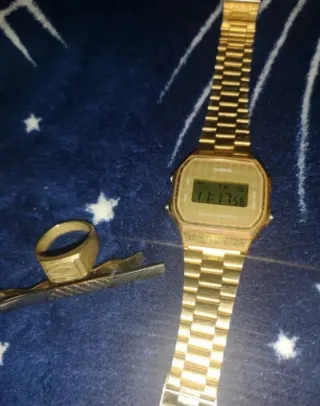 Lote  Retro-vintage, reloj anillo pisa corbatas