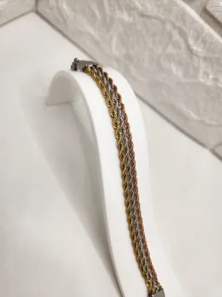Pulsera triple cordón acero quirúrgico