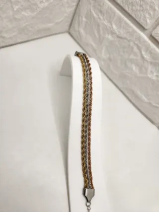 Pulsera triple cordón acero quirúrgico