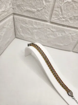 Pulsera triple cordón acero quirúrgico