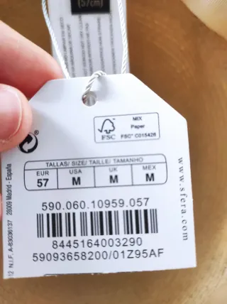 Sombrero Sfera Talla M Negro Beige