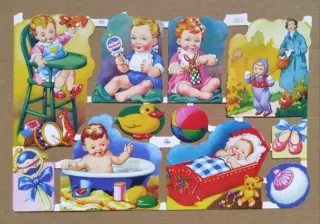 Lamina Cromos troquelados MLP 1290. Bebes