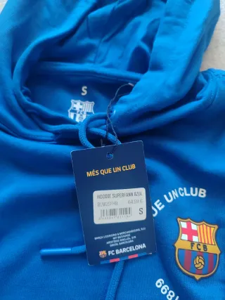 Sudadera FC Barcelona Autentica Azul para niño, Ta