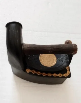 Plancha antigua de carbón carbón siglo XX