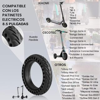 ANSENI rueda maciza antipinchazo patinete Xiaomi