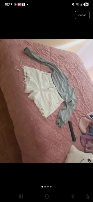 Pantalón corto blanco roto Talla XL como 40