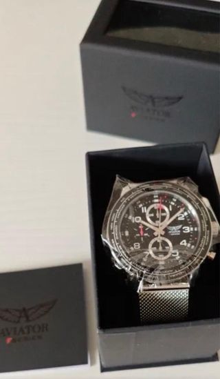 Reloj Aviator F-Series Hombre Negro/Plata