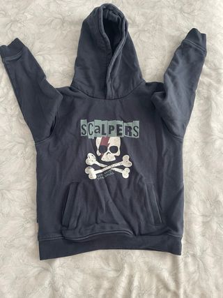 Sudadera Scalpers Gris Calavera