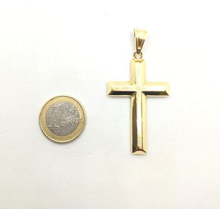 Colgante Cruz de oro de 14k, 3.35 g.