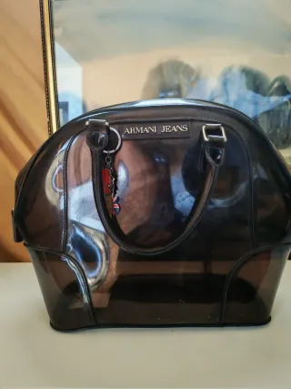 Bolso Armani Negro/Marrón Charol