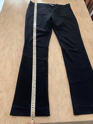 Pantaloni eleganti neri con fantasia a micro-pois