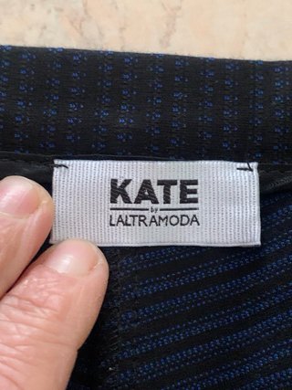 Pantaloni eleganti neri con fantasia a micro-pois
