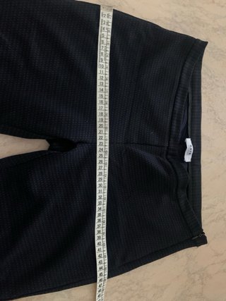 Pantaloni eleganti neri con fantasia a micro-pois