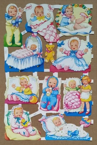 Lamina Cromos troquelados MLP 1414. Bebés