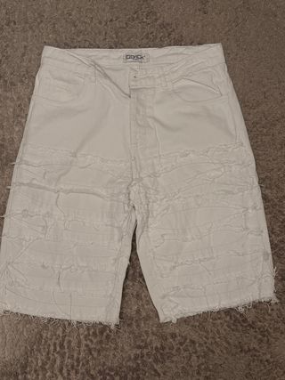 Shorts bianchi strappati Obey