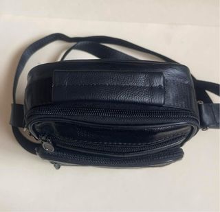 Borsello vera pelle nero uomo