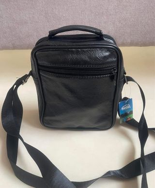 Borsello vera pelle nero uomo