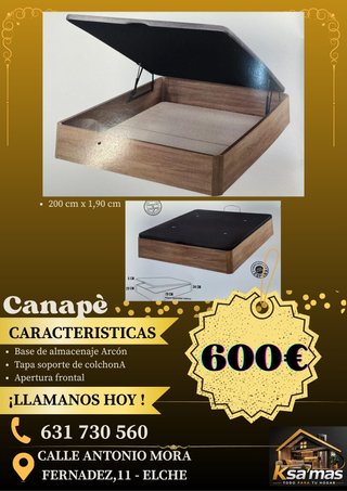 ¡Oferta Canapé! Varias medidas