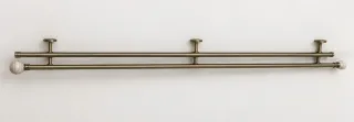 Barra doble cortina 2,5m con soportes y tornillos